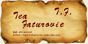 Tea Faturović vizit kartica